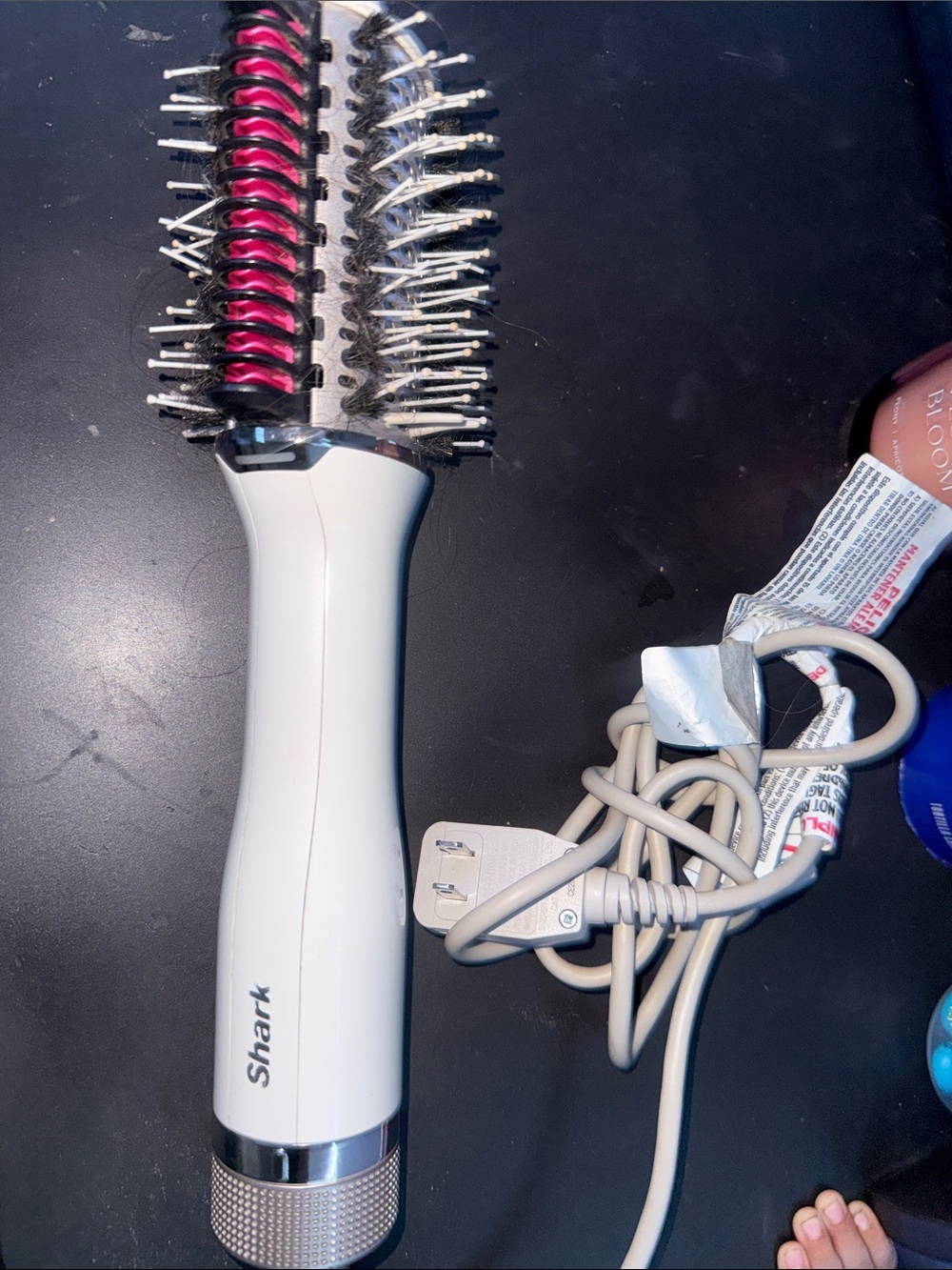 Shark White & Pink Hot Air Styling Brush for Women